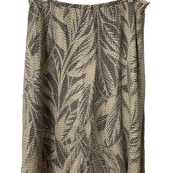 Talbots | Pure Silk A-Line Lined Tropical Knee Length Skirt Size 16 90s Y2k - Picture 3 of 6